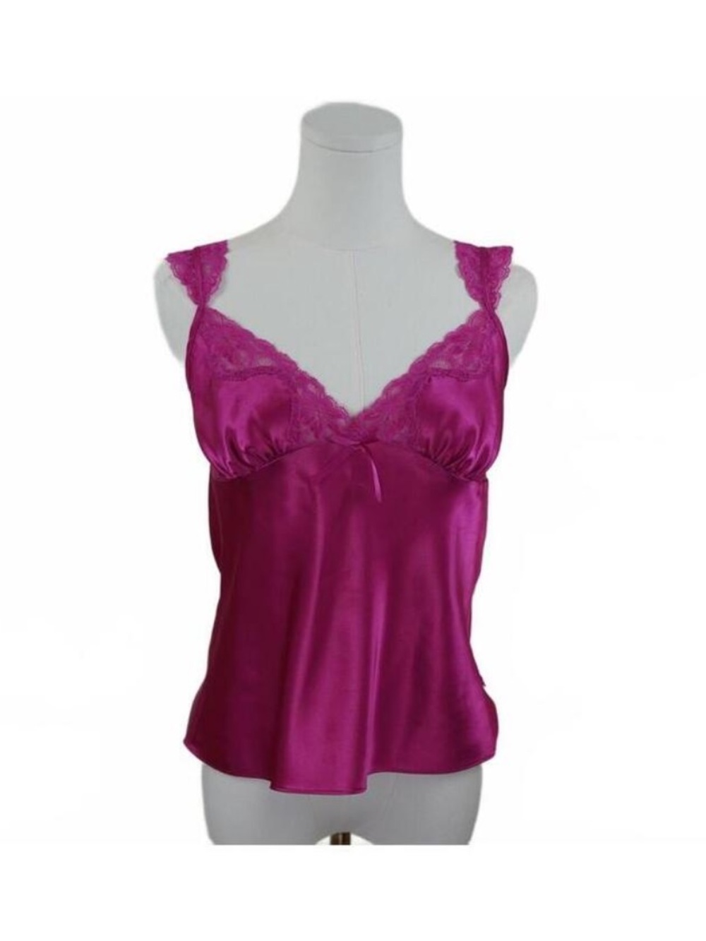 Y2K Fairy Whimsy Coquette Pink lace satin top La Senza 2000s